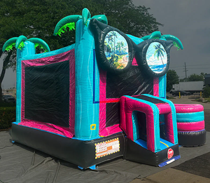 <span class=keywords><strong>Castillo</strong></span> Inflable con Tobogán de Agua y 2 Toboganes Inflables con Diseño de Gafas de Sol, Brincolines - Product Image 3