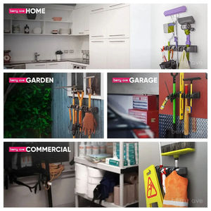 Support mural multifonctionnel pour balais et serpillères, étagère de rangement pour salle de bain et cuisine, design moderne, personnalisable, vente en gros - Product Image 2