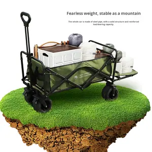 Stille Achterste Opvouwbare Kampeerwagen-Volledig Stalen Frame 600d Oxford Doek 360 Remwielen Grote Capaciteit Om Te Winkelen - Product Image 3