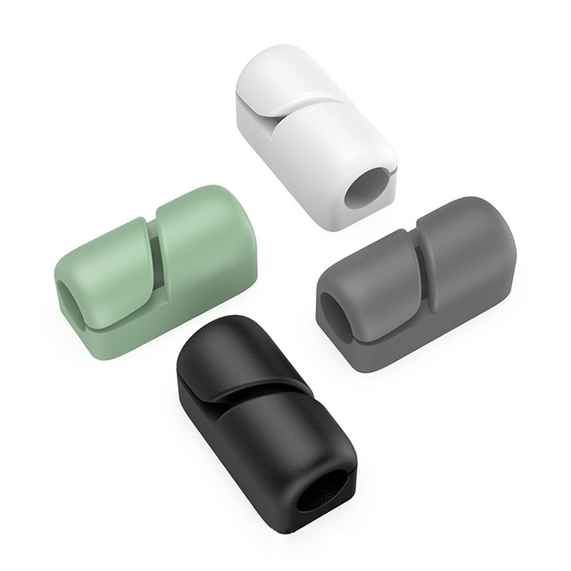 Hot Sale Silicone Clip Set Strong Customized Color & Logo Data Tie Cord Clips Cable Organizer 12*12*24cm JRC1040