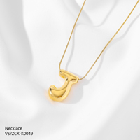 Fabricante de Joyería de Alta Calidad OEM ODM, Collar de Mujer con Letras en Acero Inoxidable 304 Chapado en Oro de 18k
