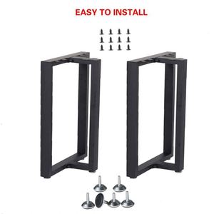 Hot Selling DIY Modern Metal Table Legs Heavy Duty X Dining <b>Rustic</b> Square <b>Desk</b> Kitchen Outdoor Living Room Brackets - Product Image 2