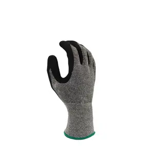 高弹性尼龙纤维针织涂层软砂乳胶工作安全手套