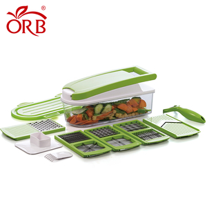 Échantillon gratuit 3 lame main appuyant sur robot <span class=keywords><strong>culinaire</strong></span> dicer <span class=keywords><strong>hachoir</strong></span> - Product Image 4