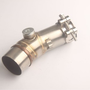 Adaptateur de tuyau d'échappement pour moto Kawasaki ER6N en acier inoxydable, section intermédiaire courbée pour modification et amélioration de moto de rue - Product Image 2