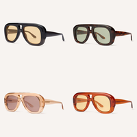 Lunettes de soleil rétro surdimensionnées à monture épaisse en acétate avec verres polarisés UV400 pour la conduite quotidienne et la mode