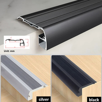 Profilé LED antidérapant en aluminium pour escalier, étanche, avec bande lumineuse rigide rétroéclairée pour marches et plinthes d'escalier