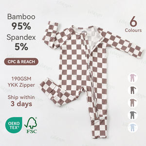 Kleding van bamboe voor baby's en kinderen, op maat gemaakt door de fabrikant, met print, rompertjes, slaappakken en YKK-babyrompers. - Product Image 6