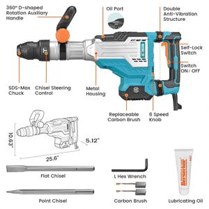Martillo Demoledor SDS-Max de 1700W y 25 Libras, Martillo Eléctrico de 14 Amperios con Cable de 1-9/16 Pulgadas para Trabajo Pesado - Product Image 2
