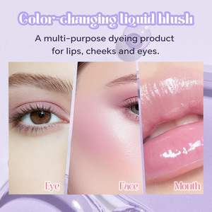Rubor Líquido Violeta que Cambia de Color 10ml en Botella de Vidrio con Cabezal de Brocha Grande, Rubor Fluido en Aceite para Maquillaje Facial - Product Image 4