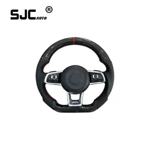SJC汽车方向盘碳纤维适合大众所有车型碳纤维方向盘高品质定制