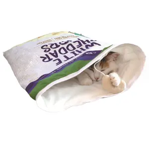 Pet Shop Gato Saco De Dormir Semi-fechado Pet Ninho Gato Casa De Sono Profundo Rang Papel Som Quente Gatil