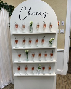 Stand Display Dinding Akrilik PVC Buatan Tangan untuk Champagne, Tempat Gelas Prosecco Pernikahan, Dekorasi Latar Belakang Acara Pesta - Product Image 4