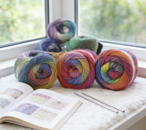 Filato 2026ZP Easy Spin in pura <span class=keywords><strong>lana</strong></span> anti-pilling, tinto sfumato arcobaleno per sciarpe lavorate a mano - Product Image 1