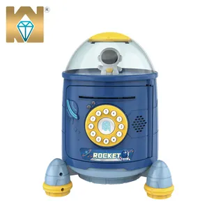 piggy banks password Suppliers-KUNYANG TOYS Musical Password Automatic Rolling Money Electronic ATM Piggy Banks For Kids