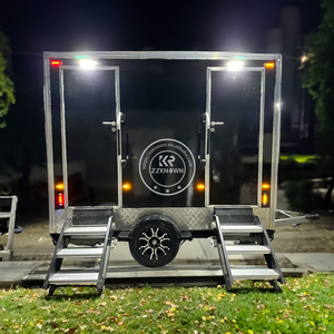 2 Stations Camping Caravan Toilet Portable Bathroom and Shower Mobile Vip Toilets Double Door Potty Trailer - Product Image 1