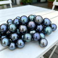 Perles d'eau douce naturelles non percées bleu-violet haute brillance 7-8 mm Muses Jewels, perles colorées pour la fabrication de bijoux faits à la main, vente en gros