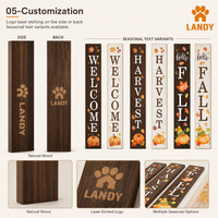 Panneau de bienvenue rustique en bois pour porche, décoration d'automne pour Thanksgiving, plaque à suspendre ou à poser pour la porte d'entrée