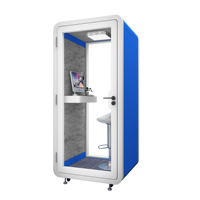 Cabine d'isolation insonorisée moderne de luxe à excellent rapport qualité-prix, cabine de studio portable, pods de bureau d'occasion, conception modulaire à structure en acier