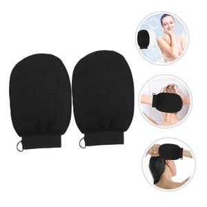 Black Bath <b>Scrub</b> Glove Plant Based Deep Exfoliating Glove Simple Rayon Viscose <b>Body</b> Cleaning & Skin Massage Custom Size 100 Pcs - Product Image 3