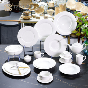 Platos <span class=keywords><strong>de</strong></span> porcelana blancos modernos para catering, juego <span class=keywords><strong>de</strong></span> vajilla <span class=keywords><strong>de</strong></span> lujo, juego <span class=keywords><strong>de</strong></span> cuencos, platos <span class=keywords><strong>de</strong></span> <span class=keywords><strong>cena</strong></span> - Product Image 6