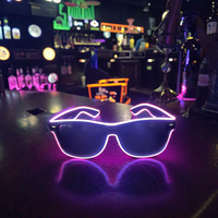 Logo personnalisé Enfants 'Dark Neon Glow Lunettes Lumineux Nouveauté Cadeaux pour Thanksgiving Saint Valentin Fête Diwali Ramadan
