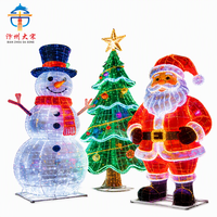 Juego de Faroles Gigantes de Navidad con Diseño de Santa Claus y Muñeco de Nieve, Decoración LED para Parques, Plazas y Jardines