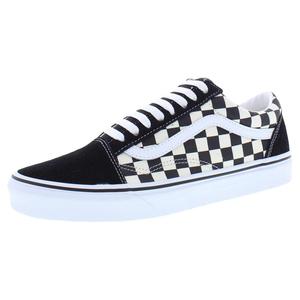 Chaussures de skate unisexes Old Skool à lacets, respirantes, motif damier blanc et noir, design classique à tige basse - Product Image 1