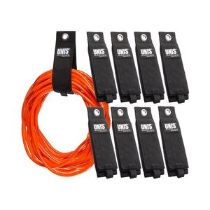 Organisateur de rangement pour rallonges robustes de 13 pouces, lot de 8 grands serre-câbles, sangles, crochets et bandes auto-agrippantes pour cordons d'alimentation - Product Image 1