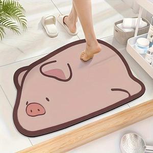 Moderne Badematte für Kinder und Haustiere Saugfähig Schnelltrocknend Fleckenresistent Waschbar Technologie-Gewebe Badezimmerboden Cartoon-Matte - Product Image 2