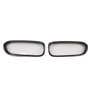 Couvercle de cadre de calandre avant en fibre de carbone véritable pour BMW Série 5 G30 2017up Couvercle de calandre en ABS - Product Image 2