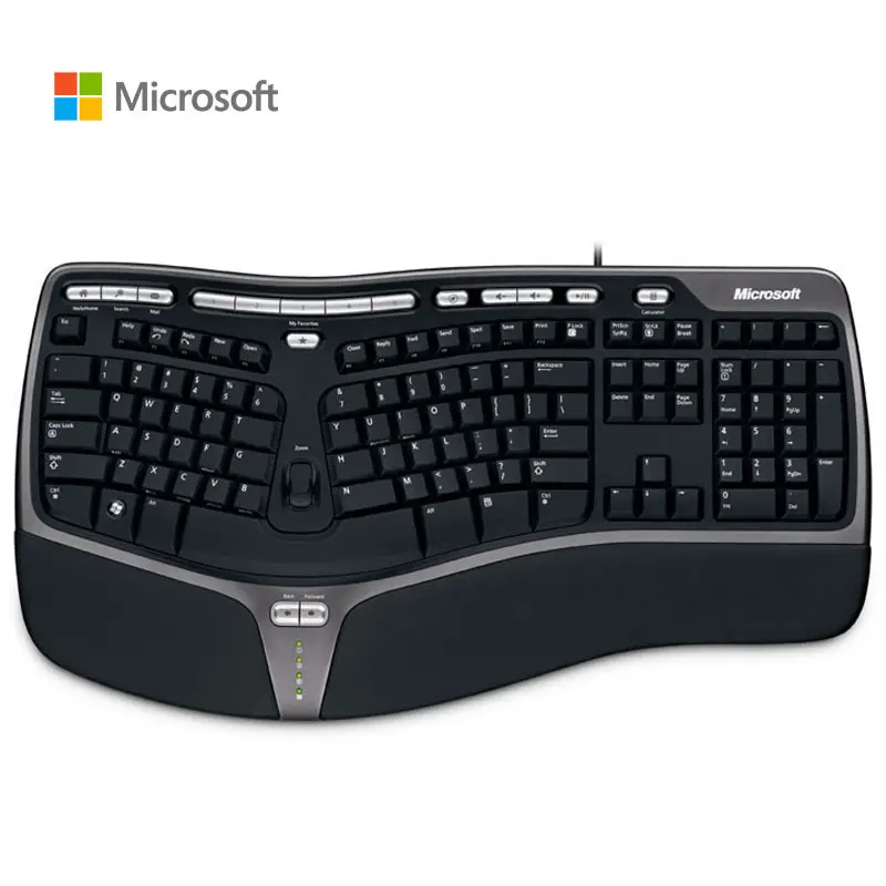 Microsoft 4000 Keyboard Ergonomics Design Multimedia Curve Keyboard wired Keyboard English Keypad PC Computer