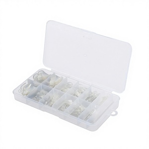 100 <span class=keywords><strong>faux</strong></span> <span class=keywords><strong>ongles</strong></span> carrés transparents à couverture complète, style Art Déco français, en ABS, pour les orteils - Product Image 2