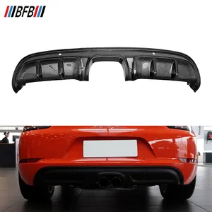 BFB Carbon Fiber Rear Bumper Lip For Porsche 718 Carbon Diffuser Add On Style 2016+