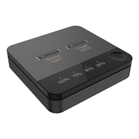 Duplicateur de clonage de disques durs SATA M.2 à double baie avec protocole SATA, lecteur/copieur SSD hors ligne B-Key/M&B-Key avec boîtier en plastique