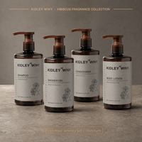 Gel Douche KIDLEY WINY Parfum Hibiscus 350ml, Gel Douche Botanique Doux, Mousse Riche, Fourniture de Salle de Bain pour Hôtels, Gîtes et Usage Domestique