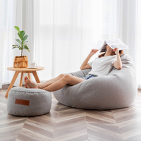 Canapés de salon de taille XXL Fauteuil pouf d'angle confortable Sitzsack Housses de chaise Pouf pouf pouf pouf pouf