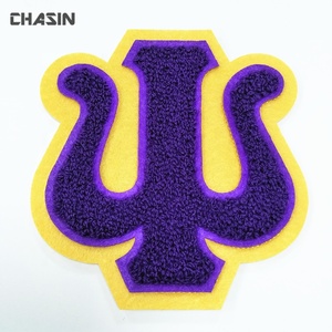 Custom Embroidered Chenille College Greek <strong>Letter</strong> Patches <strong>Fabric</strong> Flower Shape Custom Chenille Greek <strong>Letters</strong> - Product Image 4
