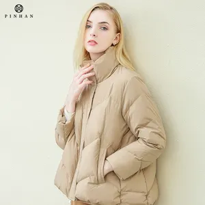 Designer Customization Stand Collar Lady Jacket Winter Short Coats For Woman Trendy Winter Women's Down Jackets