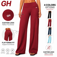 GH Wholesale Leggings de yoga pour femme à taille haute, coupe large évasée, effet ventre plat et rehaussement des fesses, pour le yoga, le Pilates, la gym et le fitness
