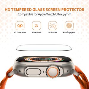 Protection d'écran pour <span class=keywords><strong>Apple</strong></span> Watch Ultra 3 avec applicateur facile, anti-choc, anti-huile, verre trempé 9H pour <span class=keywords><strong>Apple</strong></span> Watch Ultra Series - Product Image 4