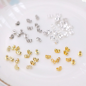 Copper Alloy Stud <b>Earring</b> <b>Backs</b> 18K Gold Plated 925 Stainless Steel For DIY Jewelry Making Accessories Unisex Fashion <b>Earrings</b> - Product Image 1