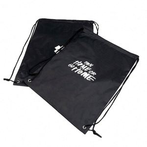 Sac à cordon en polyester réutilisable avec logo personnalisé, vente directe d'usine, pour la salle de sport - Product Image 5