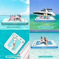Vente flash : Radeau gonflable antidérapant en PVC pour adultes, pour piscine, plage, lac ou océan, avec échelle de piscine