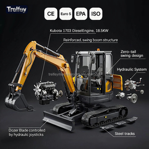 <span class=keywords><strong>Mini</strong></span>-excavatrice sur chenilles de 3,5 tonnes avec kit de pièces de rechange gratuit, pince hydraulique, rotation latérale, <span class=keywords><strong>mini</strong></span>-<span class=keywords><strong>pelle</strong></span> pour concessionnaires - Product Image 2