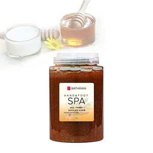 <span class=keywords><strong>Gommage</strong></span> exfoliant au gel de coquille de noix naturelle avec parfum de rose/lait et miel pour un nettoyage en profondeur des mains, des pieds et du corps - Product Image 3