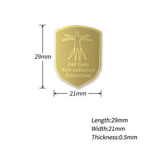 Autocollant de protection EMF, bouclier en or 24 carats, protection contre les rayonnements ioniques négatifs, autocollant énergétique anti-radiation, autocollant pour téléphone portable - Product Image 6