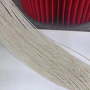 Collier de perles Keshi de 2-3 mm pour diffusion en direct, extrêmement blanc, couleur du corps brillante, rare, couleurs multiples superposées - Product Image 3