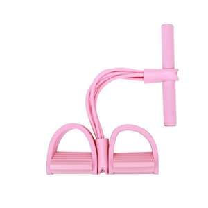 Home Use Anti-Slip Pedals 4-Tube Elastic Pull Rope 4 Latex Tube Foot Pedal Yoga Belly Thin Arm Foot Pedal <b>Exerciser</b> - Product Image 5