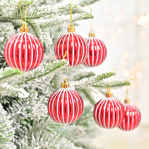 2025 bolas de Navidad de plástico duraderas de alta calidad, adornos de árbol de bolas de Navidad impermeables para fiesta - Product Image 4